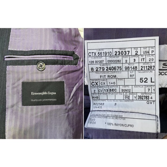 Size EU52L US42 ERMENEGILDO ZEGNA Traveller Micronsphere Sport Coat Jacket - Picture 5 of 5